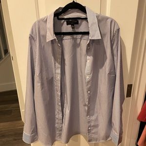 Banana Republic Factory blue white striped button down - Size 16